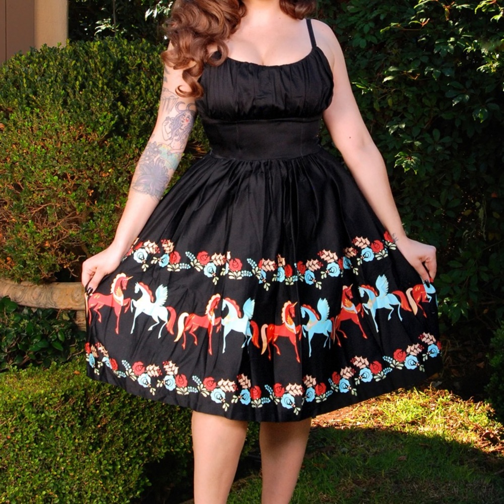 ELLA VINTAGE SUNDRESS IN UNICORNS AND PEGASUS PRINT